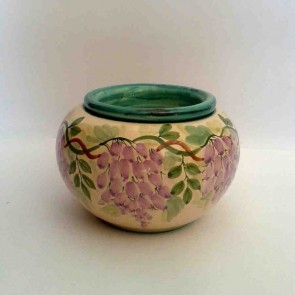 Caspò in ceramica: decoro glicine